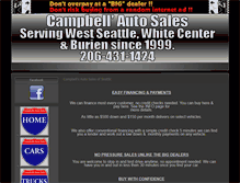 Tablet Screenshot of campbellsautosales.com